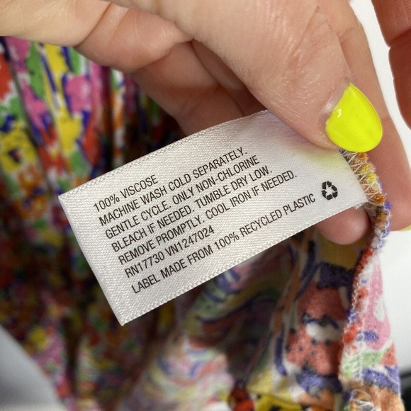 RIXO FOR TARGET FLORAL MULTICOLOR PUFF SLEEVE MAXI DRESS Size 2 - Picture 4 of 6